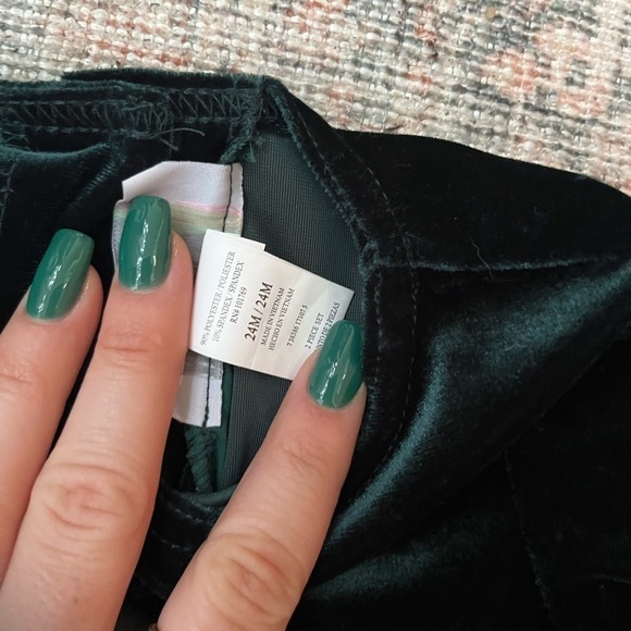 Emerald Green Holiday Dress- 24 months - Picture 3 of 8